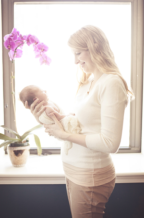 Mother and newborn daughter