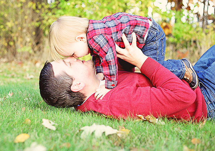 Natural Family photographer Father and son